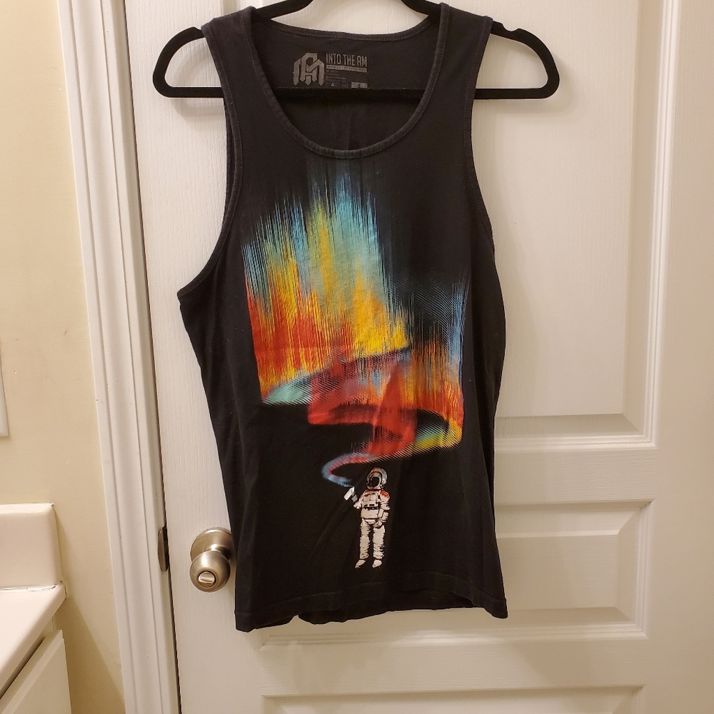 Iheartraves psychedelic colorful graphic tank top